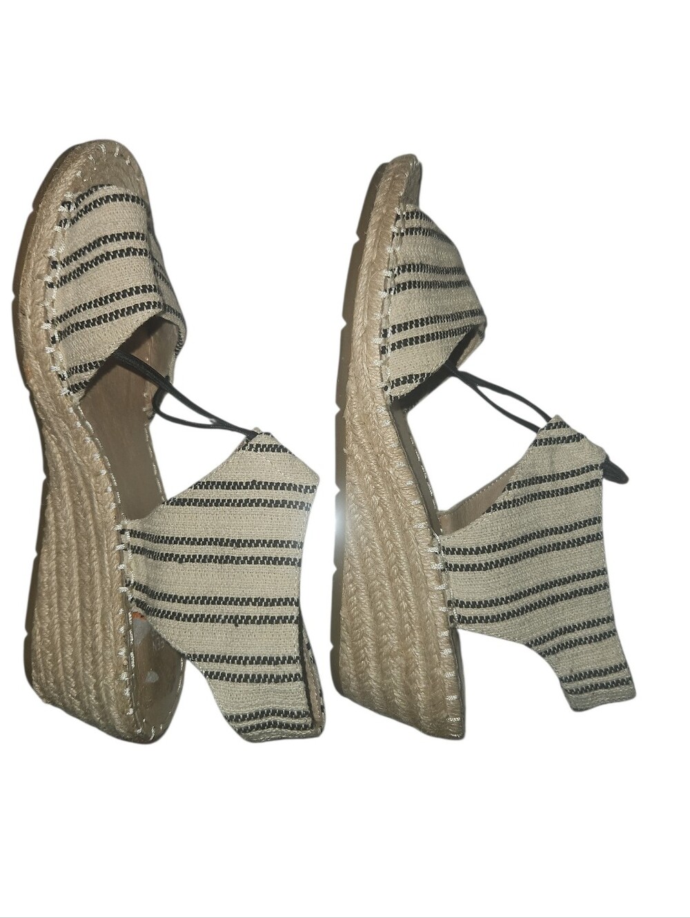 Eileen Fisher Black And Cream Espadrilles